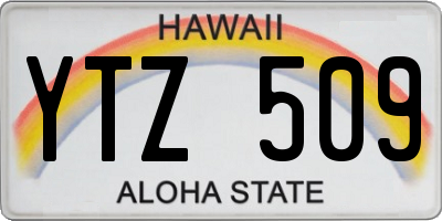 HI license plate YTZ509