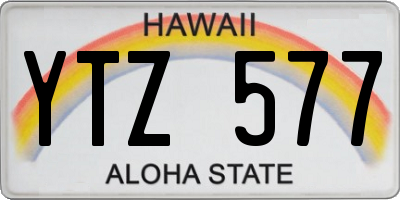HI license plate YTZ577