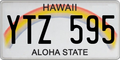 HI license plate YTZ595
