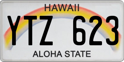 HI license plate YTZ623