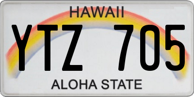 HI license plate YTZ705