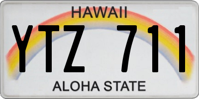 HI license plate YTZ711