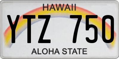HI license plate YTZ750