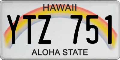 HI license plate YTZ751
