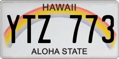 HI license plate YTZ773