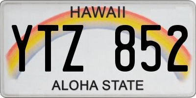HI license plate YTZ852