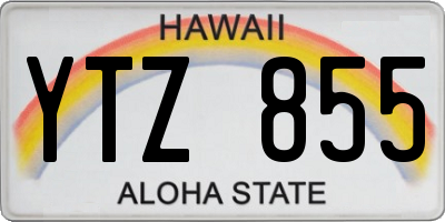HI license plate YTZ855
