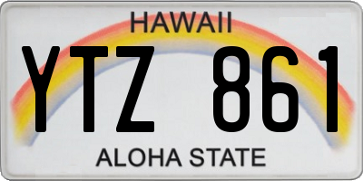 HI license plate YTZ861