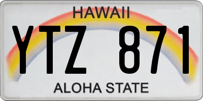 HI license plate YTZ871