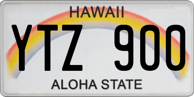 HI license plate YTZ900