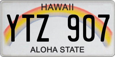 HI license plate YTZ907