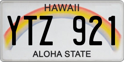 HI license plate YTZ921
