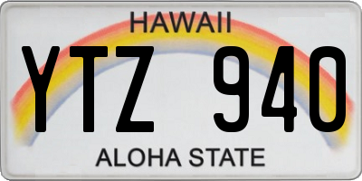 HI license plate YTZ940