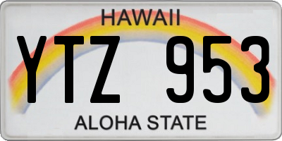 HI license plate YTZ953