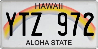 HI license plate YTZ972