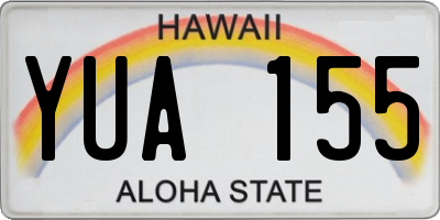 HI license plate YUA155