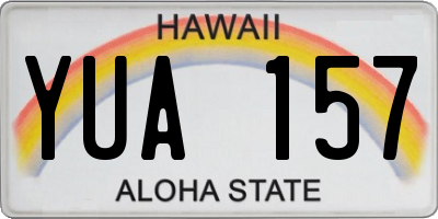 HI license plate YUA157