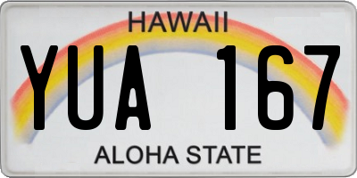 HI license plate YUA167