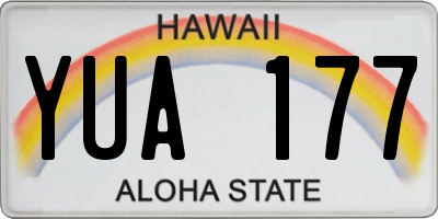 HI license plate YUA177