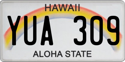 HI license plate YUA309
