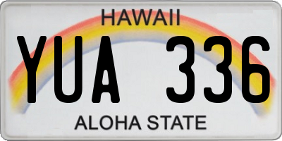 HI license plate YUA336
