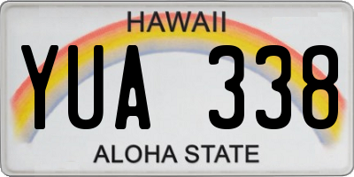 HI license plate YUA338