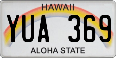 HI license plate YUA369