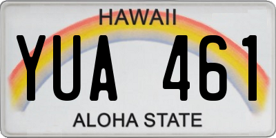 HI license plate YUA461