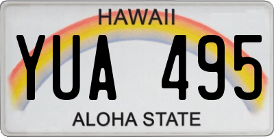 HI license plate YUA495