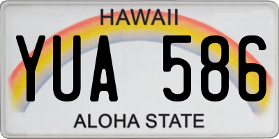 HI license plate YUA586