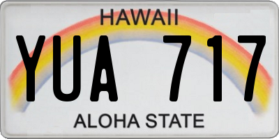 HI license plate YUA717