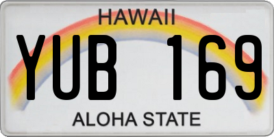 HI license plate YUB169
