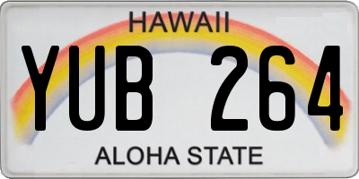 HI license plate YUB264