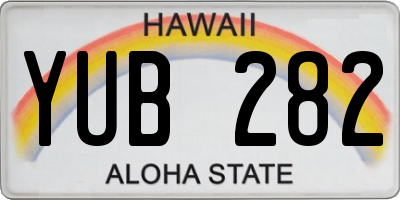 HI license plate YUB282