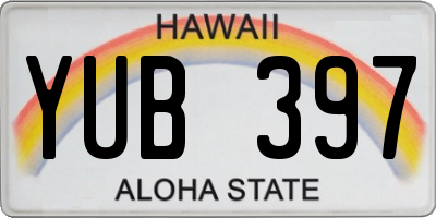 HI license plate YUB397