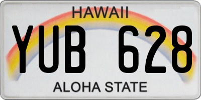 HI license plate YUB628