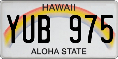 HI license plate YUB975