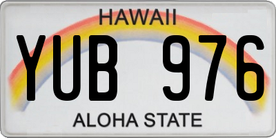 HI license plate YUB976
