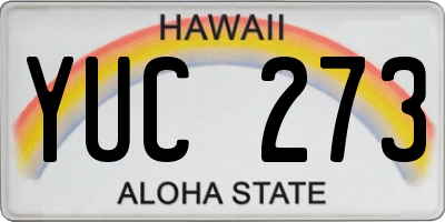 HI license plate YUC273