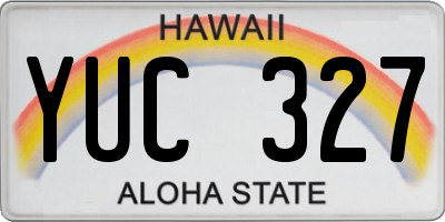 HI license plate YUC327