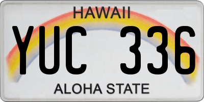 HI license plate YUC336