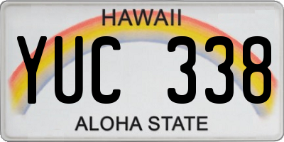HI license plate YUC338