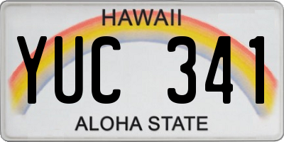 HI license plate YUC341