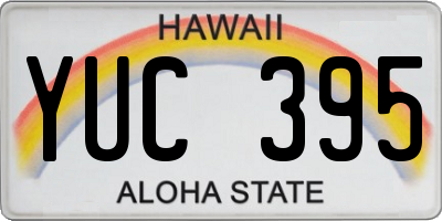 HI license plate YUC395