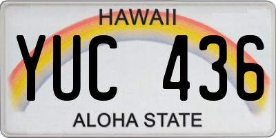 HI license plate YUC436