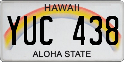HI license plate YUC438