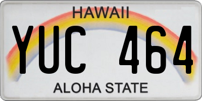 HI license plate YUC464