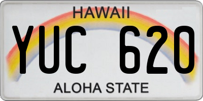HI license plate YUC620