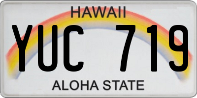 HI license plate YUC719