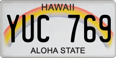 HI license plate YUC769